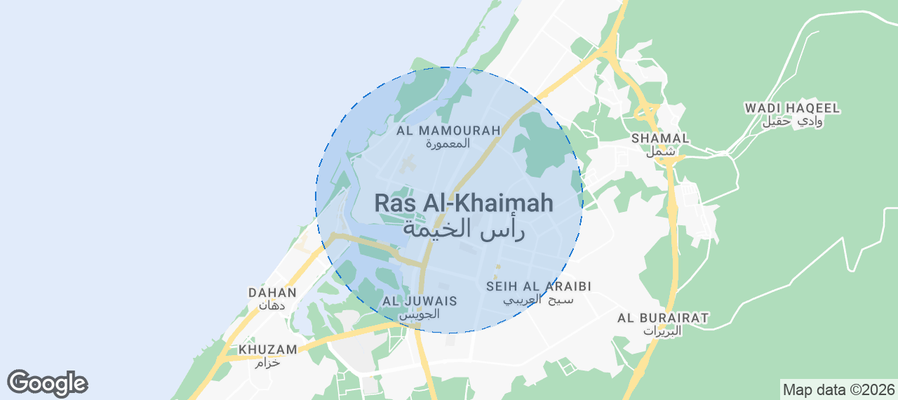 Ras Al Khaimah City Airbnb map